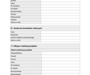Dotacja na kapitał obrotowy. Wzór wniosku o dofinansowanie
