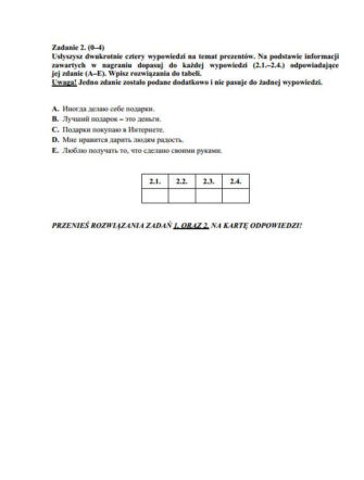 egzamin gimnazjalny 2014 Rosyjski rozszerzony