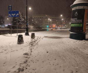 Śnieżna zima w Warszawie
