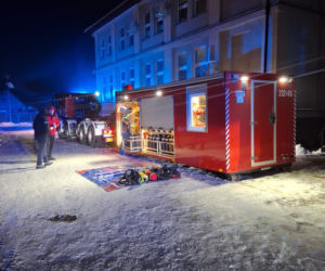 Pożar Biedronki w Polanowie