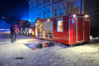 Pożar Biedronki w Polanowie