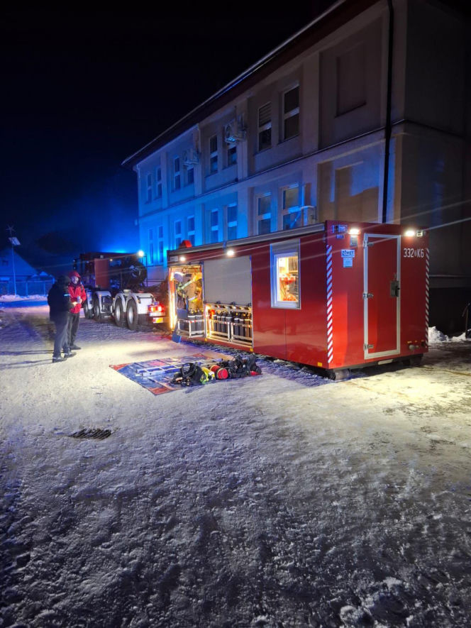 Pożar Biedronki w Polanowie