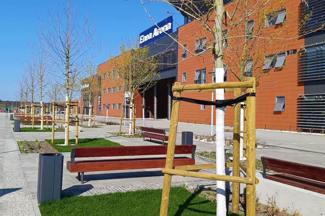 Przed halą Enea Arena powstaje Aleja Szczecińskich Olimpijczyków