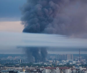 Potężny atak Rosji na Kijów.