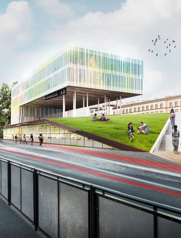 Nowy dworzec kolejowy w Bydgoszczy. Projekt Inside-outside, Przedsiębiorstwo Organizacji Inwestycji Allplan Sp. z o.o.Fot. materiały prasowe PKP SA