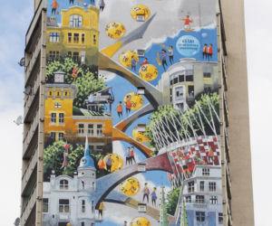 Nowy mural na Pradze. Brzozowski znów stworzył Warszawę na ścianie 