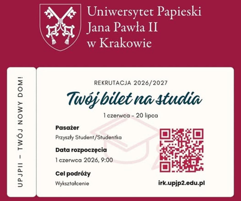 1 czerwca na Uniwersytecie Papieskim Jana Pawła II w Krakowie rozpoczęła się rekrutacja na rok akademicki 2026/2027