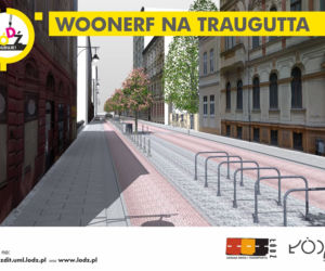 Wizualizacja woonerfu na Traugutta