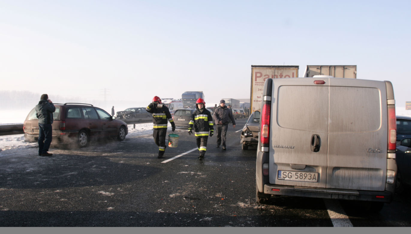 Karambol na autostradzie A4 w Gliwicach