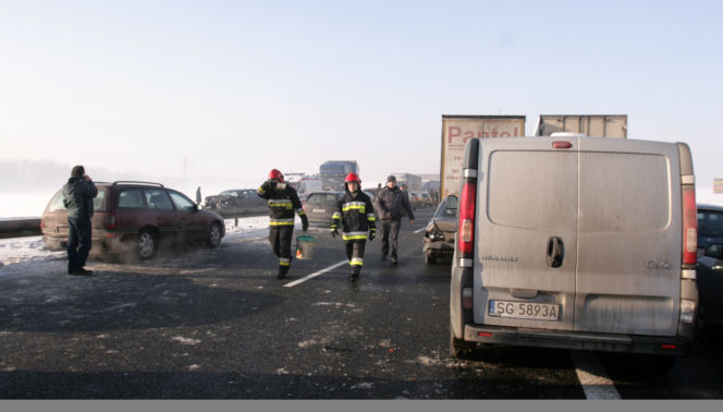 Karambol na autostradzie A4 w Gliwicach