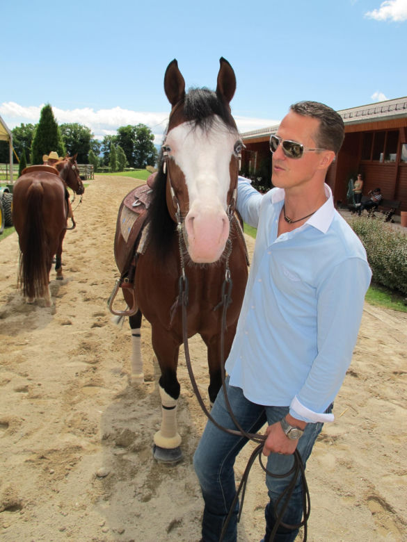 Michael Schumacher z żoną Corinną