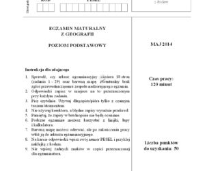 Arkusz geografia podstwowy matura 2014
