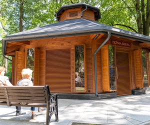 Sucha tężnia solankowa w parku Planty w Białymstoku