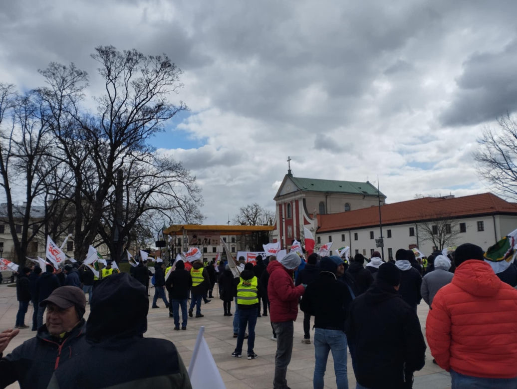 Protest górników w Lublinie