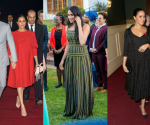 kreacje Meghan Markle