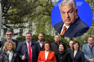 Politycy PiS udali się na Węgry wspierać Orbana. Do sieci trafiło zdjęcie. Jest też wymowny symbol 
