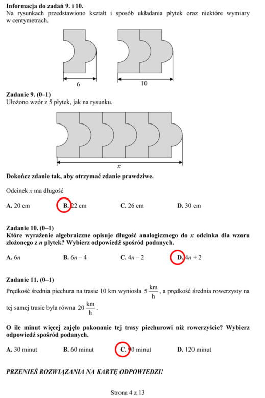 egzamin gimnazjalny 2014 matematyka