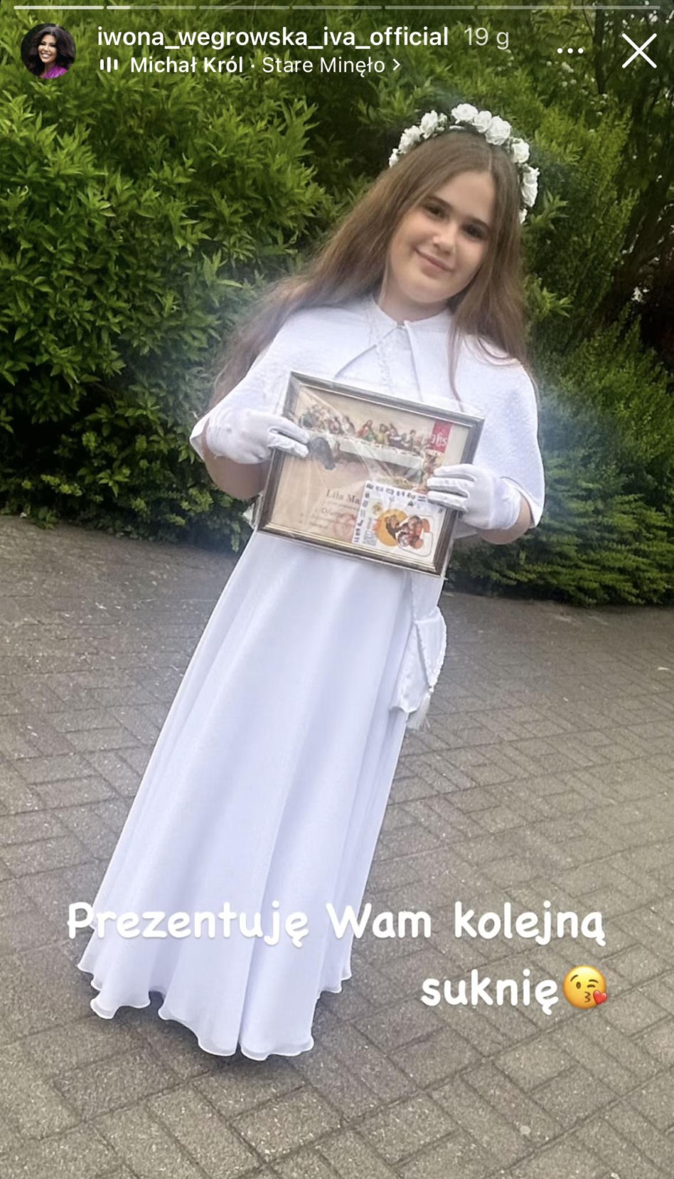 Pierwsza Komunia Święca córki Iwony Węgrowskiej 
