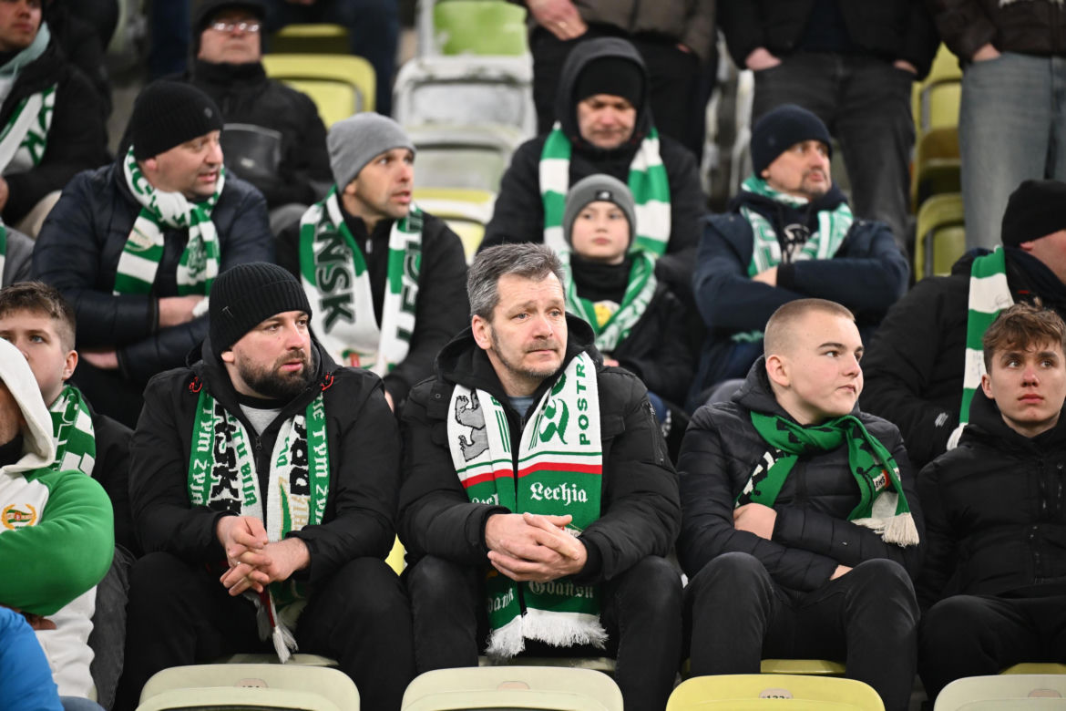 Lechia Gdańsk - Jagiellonia Białystok: Zdjęcia kibiców i zawodników z meczu 24. kolejki PKO BP Ekstraklasy