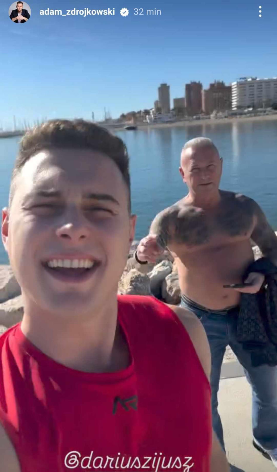 Adam Zdrójkowski z tatą