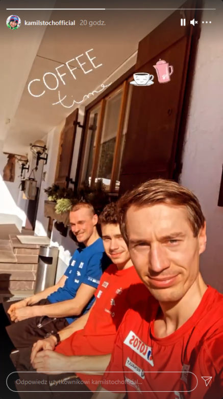 Przed walką o medale walnęli kawkę