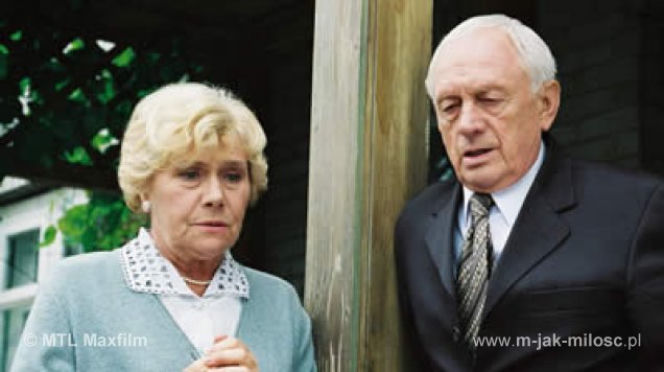 M jak miłość. Barbara (Teresa Lipowska) , Lucjan (Witold Pyrkosz) Mostowiakowie