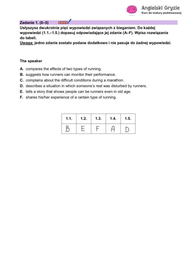 Matura próbna angielski 2026 - odpowiedzi do arkusza CKE