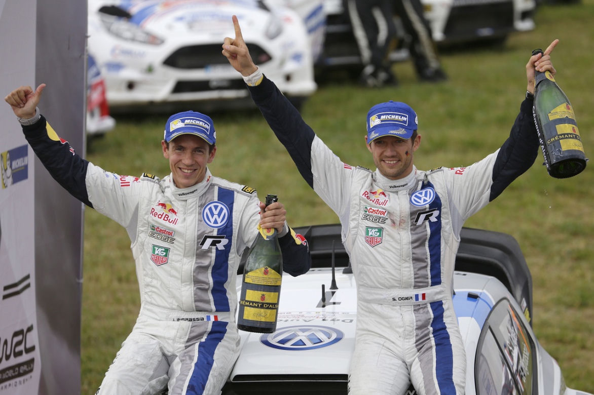Rajd Polski 2014 wygrał Sebastien Ogier,  Volkswagen Polo R WRC
