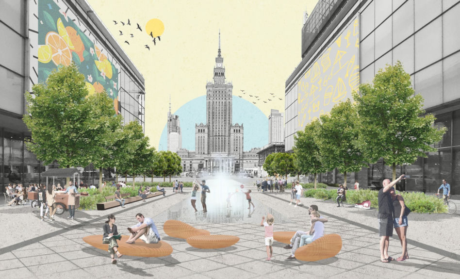 Władze Warszawy rozstrzygnęły konkurs na zagospodarowanie rejonu ulic Złotej i Zgoda w samym centrum miasta