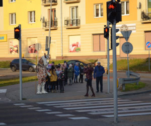 Uczniowie PSP 32 w Radomiu podczas lekcji o bezpieczeństwie w ruchu drogowym