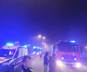 Pożar kampera w Ustce