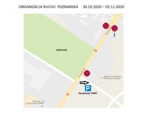 Wszystkich Świętych 2020. Organizacja ruchu w pobliżu cmentarzy w Toruniu