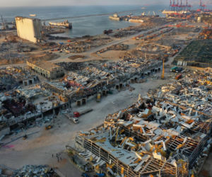 Leon XIV modlił się w miejscu wybuchu w porcie w Bejrucie z 2020 roku