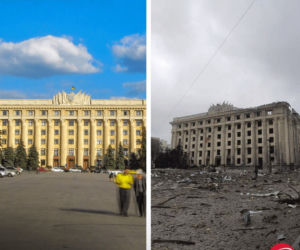 Rada najwyższa Ukrainy pokazała zdjęcia zniszczeń