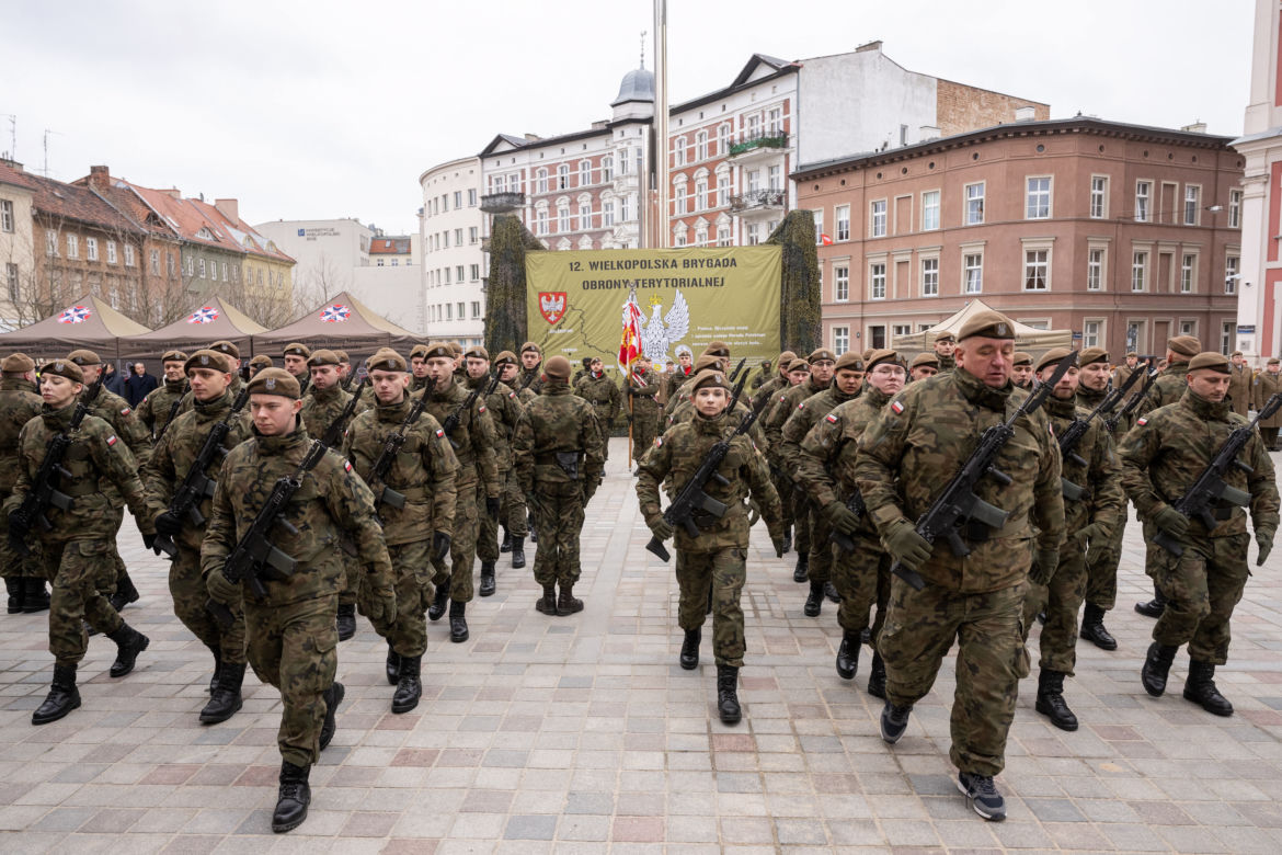 Przysięga terytorialsów w Poznaniu