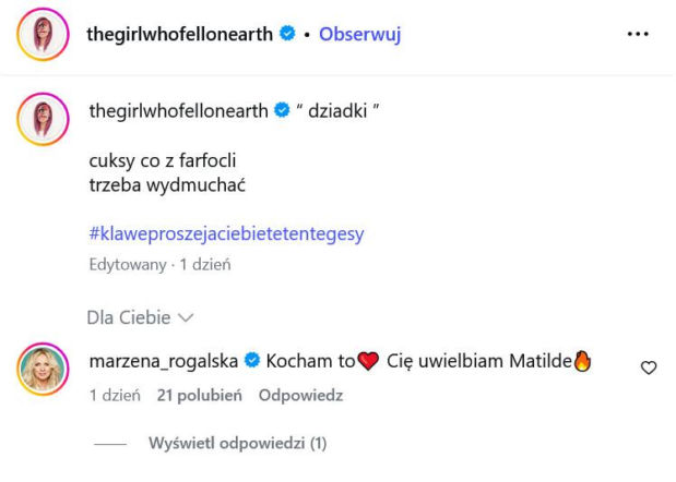 Matylda Damięcka podbija sieć! Jej grafiki o Dniu Dziadka wzruszyły tysiące