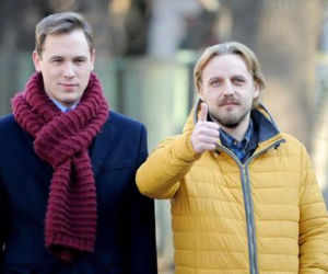 O mnie się nie martw 2 sezon. Marcin Kaszuba (Stefan Pawłowski), Krzysiek Małecki (Paweł Domagała)