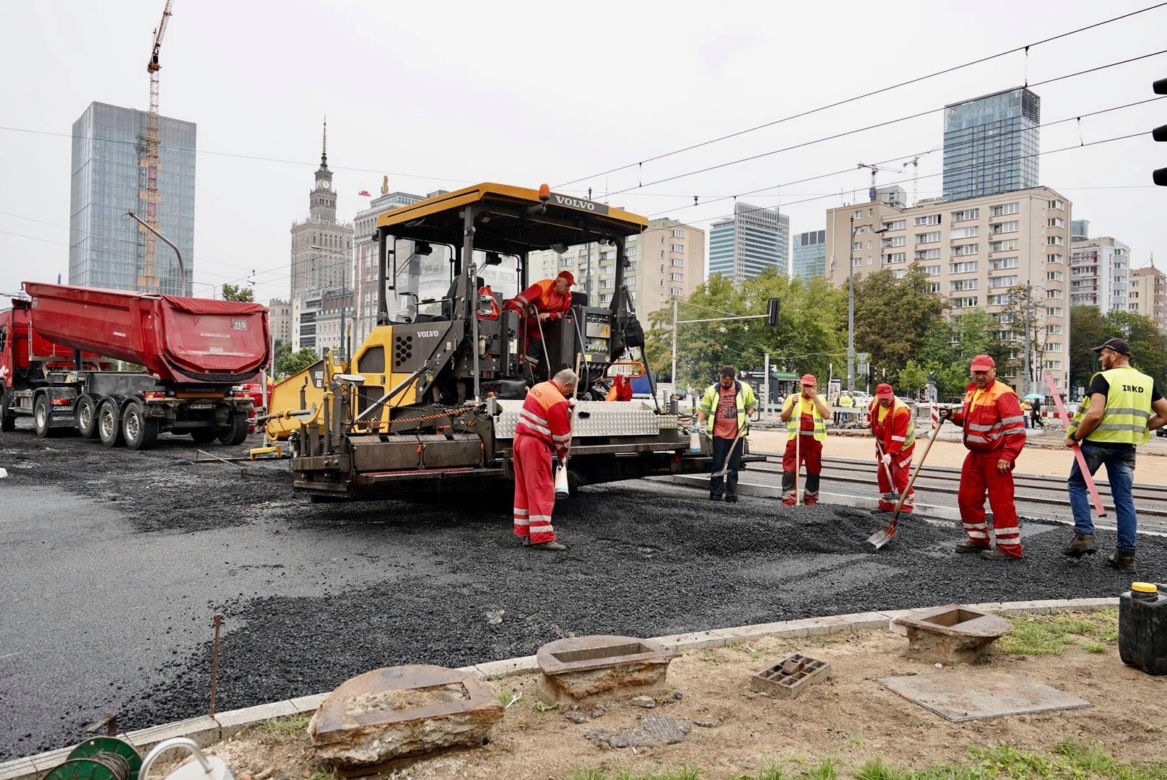 Przez pogodę przebudowa Marszałkowskiej opóźniona