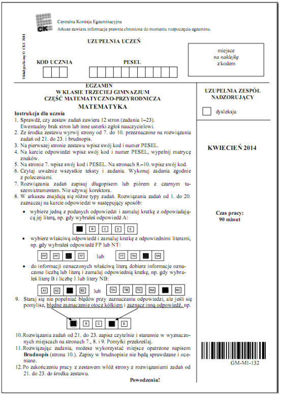 egzamin gimnazjalny oszuści
