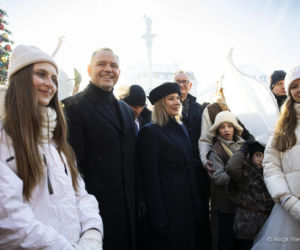 Karol i Marta Nawroccy na Orszaku Trzech Króli