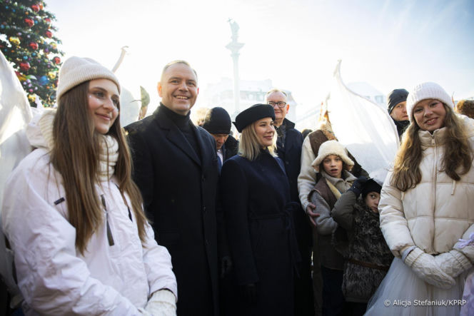 Karol i Marta Nawroccy na Orszaku Trzech Króli