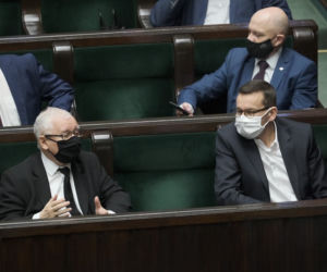 Jarosław Kaczyński w drodze do sejmu