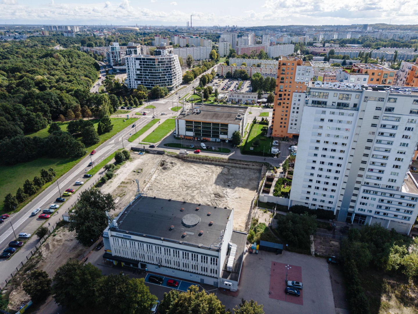 Plac budowy wieżowca Big Boy przy Lecha Kaczyńskiego 22 w Gdańsku