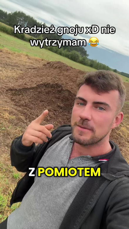 Rolnik influencer opowiedział o dramacie. Ktoś ukradł mu gnój z pola