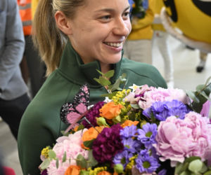 Maja Chwalińska, przylot