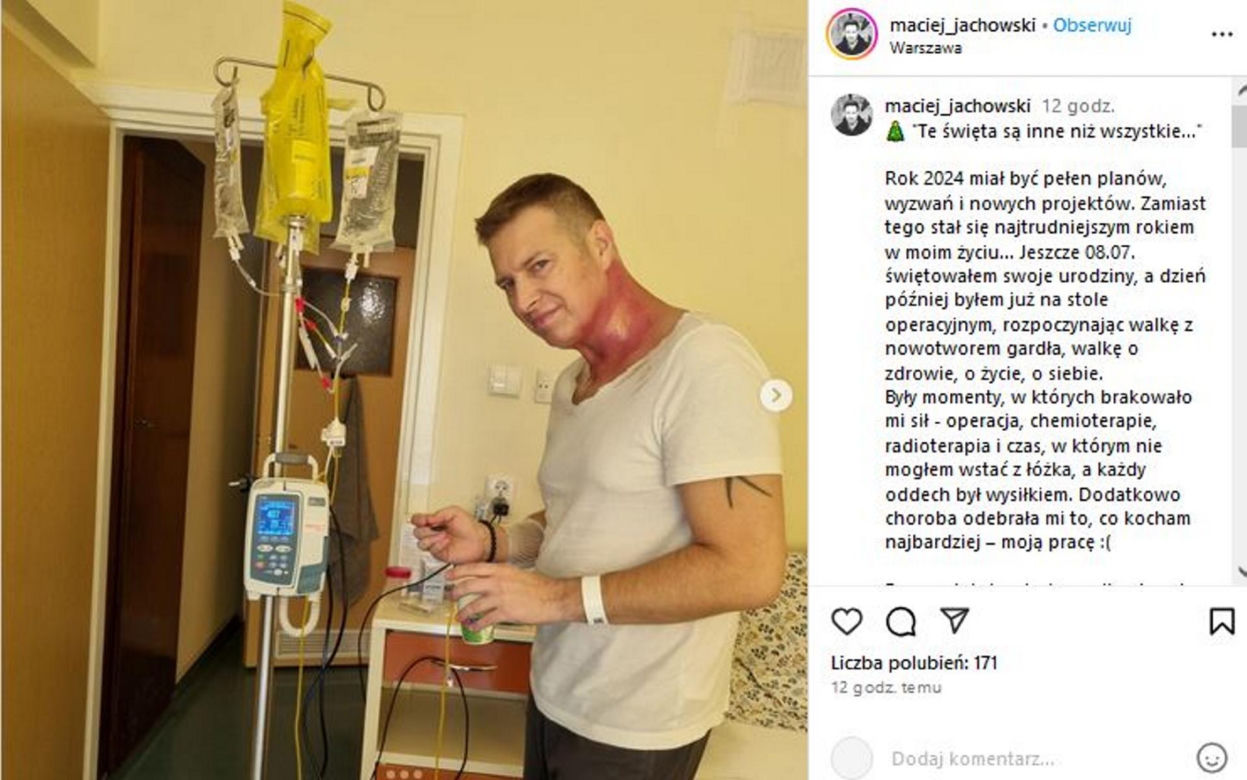 Maciej Jachowski zmaga się z poważną chorobą
