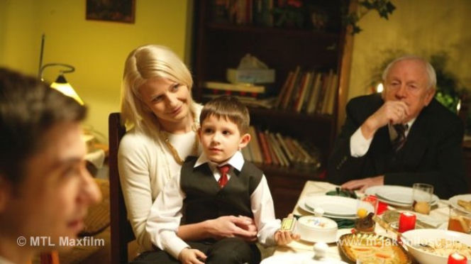 M jak miłość. Mateusz (Krystian Domagała), Lucjan (Witold Pyrkosz), Hanka (Małgorzata Kożuchowska)