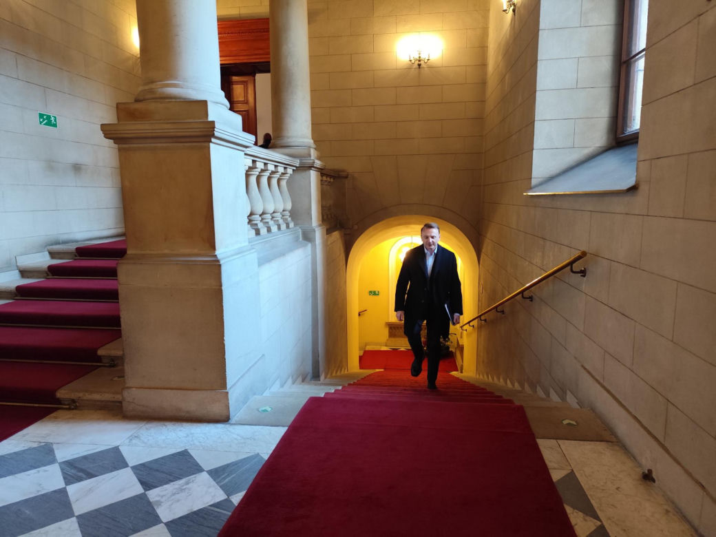 Pierwszy dzień w pracy nowego prezydenta Krakowa Łukasza Gibały