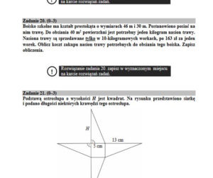 Egzamin ósmoklasisty 2020 matematyka - ARKUSZE CKE, ODPOWIEDZI, ZADANIA