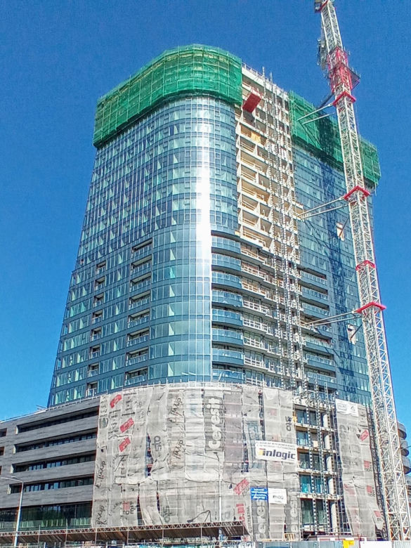 Budowa Hanza Tower - kwiecień 2020